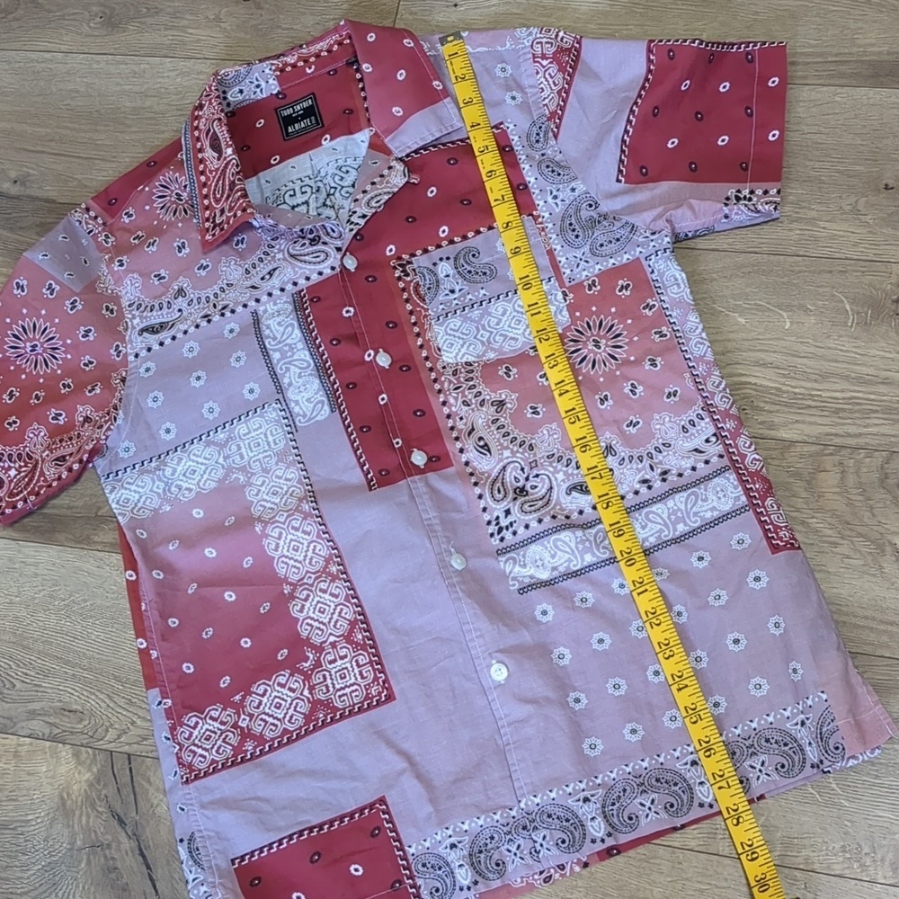 Todd Snyder + Albiate Bandana Motif Mens Shirt Size Medium - Picture 4 of 9
